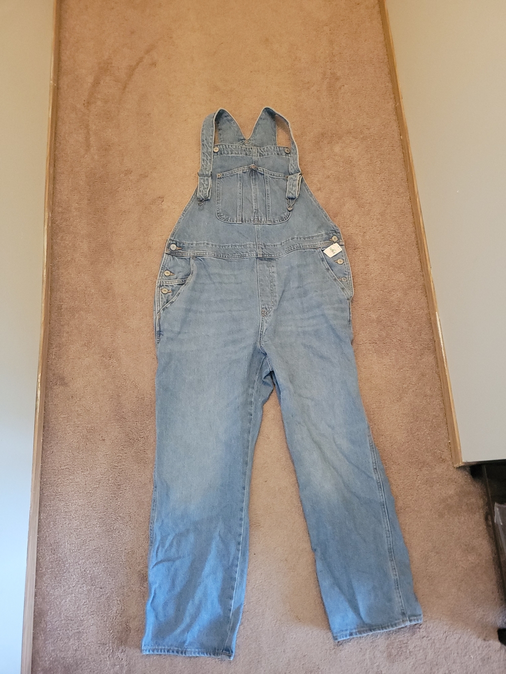 Old Navy Light Wash Denim Overalls - Classic Casual